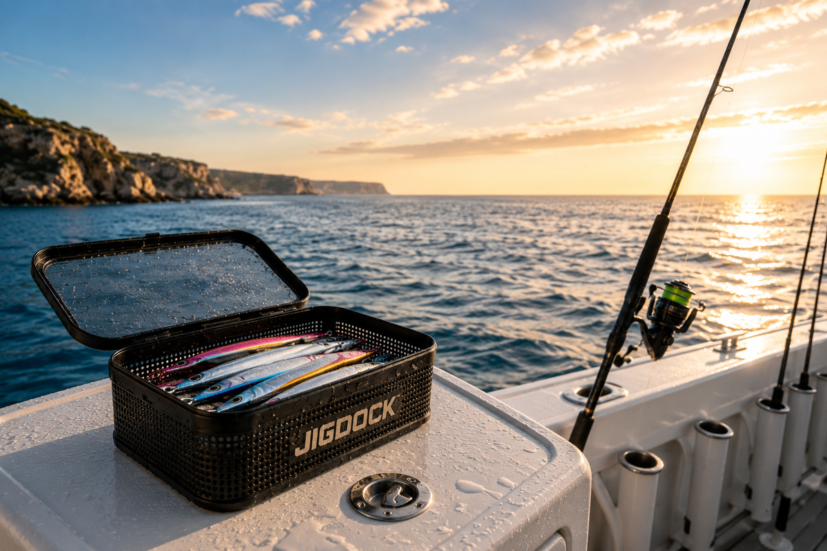 JigDock Rinse Box – Rinse, Drain & Store Fishing Lures